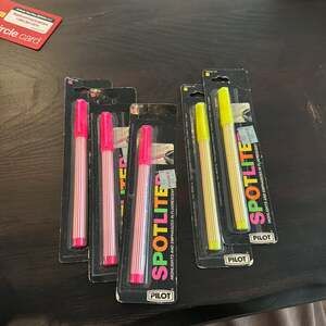 X5 PILOT Spotliter Fluorescent Highlighters, Chisel Tip Yellow & Pink ink japan